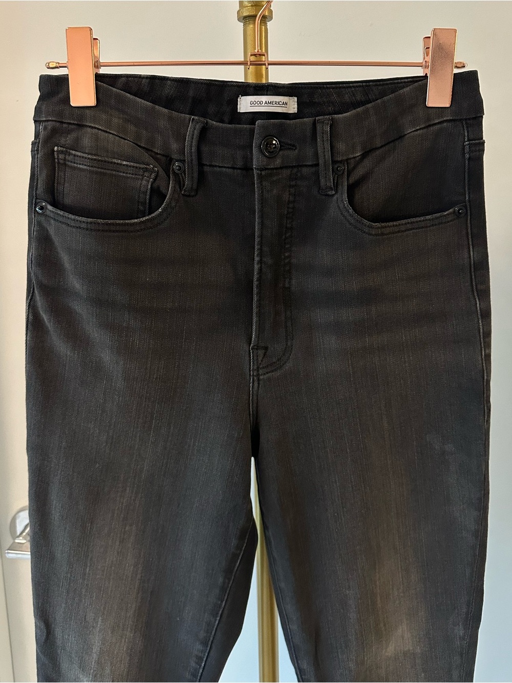 Good American Women’s Good Waist Black Skinny Jeans